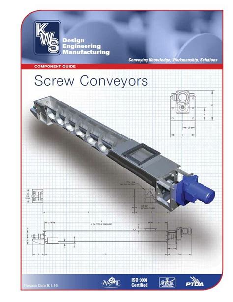 kws screw conveyor catalog|screw conveyor size chart.